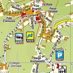 Mappa di Asolo Cartografia Aggiornata di Asolo Geoplan.it