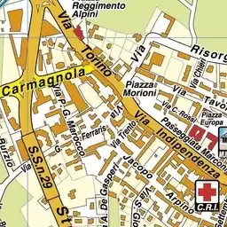 Mappa di Poirino / Cartografia Aggiornata di Poirino @